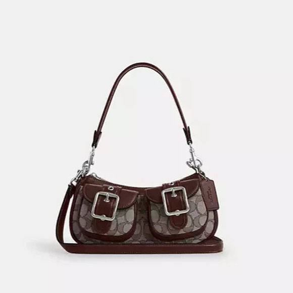 Coach Handbags - COACH Ashton Bag In Signature Jacquard CBJ00 Silver/Oak/Maple